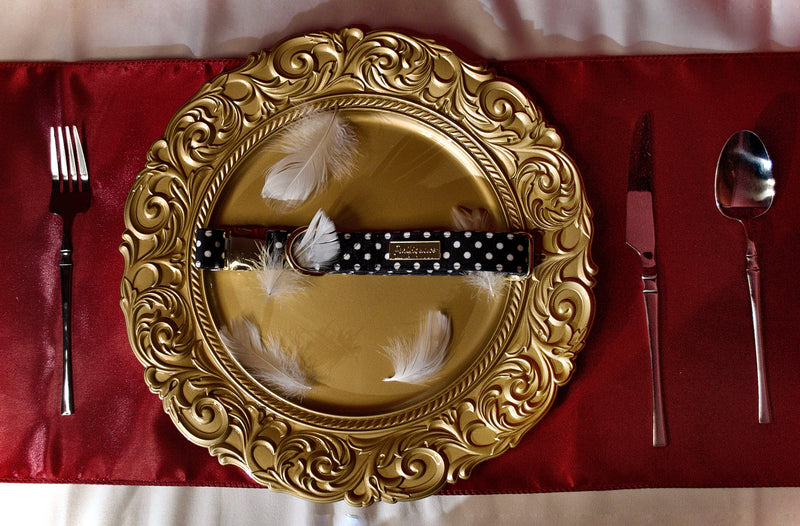 Quiet Polka | Collar, leash & White Jade crystal set (exclusive)