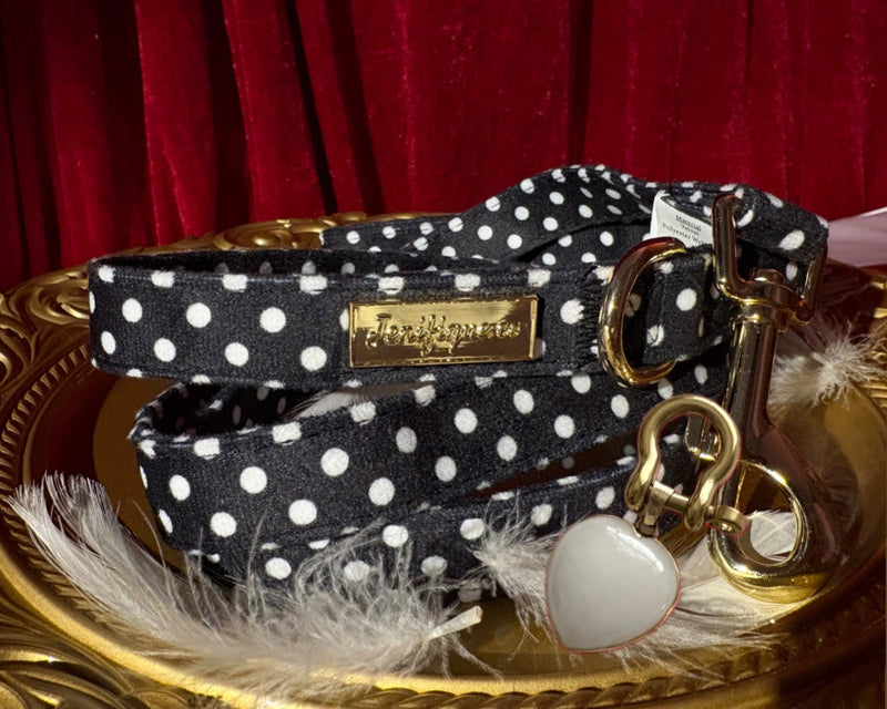 Quiet Polka | Leash & White Jade crystal