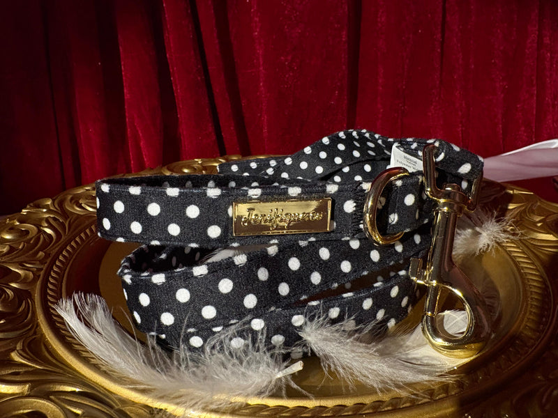 Quiet Polka | Collar, Leash & Rainbow stone crystal set (exclusive)