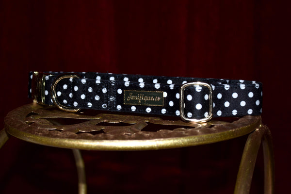 Quiet Polka | Collar, Leash & Rainbow stone crystal set (exclusive)